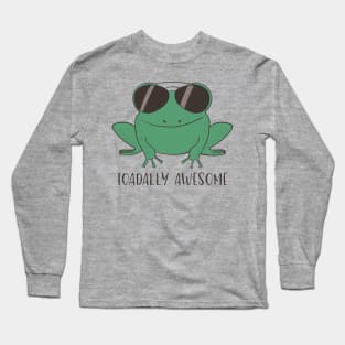 Toadally Awesome, Funny Toad Frog Long Sleeve T-Shirt